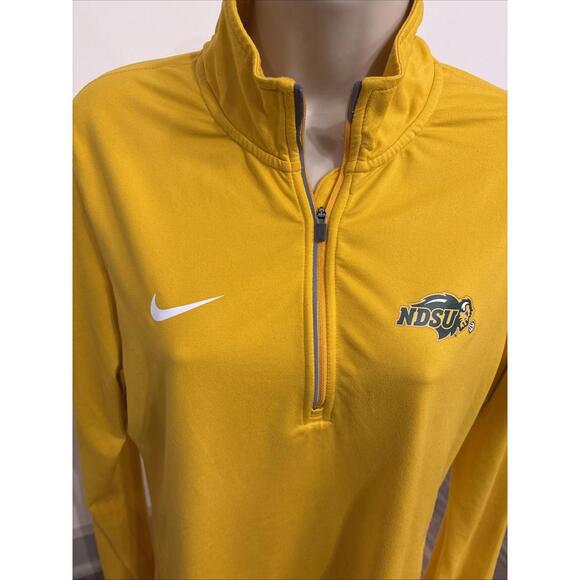 Nike Women North Dakota State Dri-Fit 1/4 Zip Long Sleeve Pullover NDSU Bison L - Picture 3 of 6